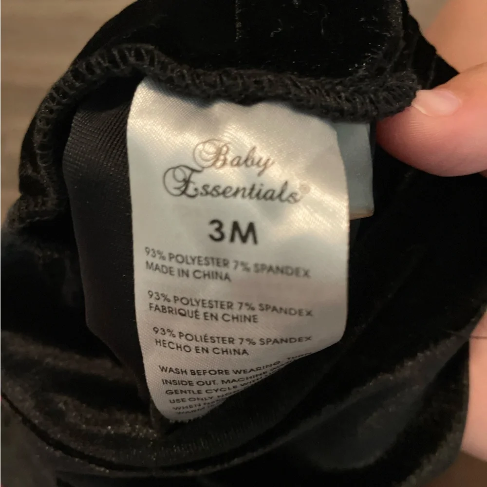 Baby Essentials Pink My first boo onesie and Black bell velour bottoms size 3M